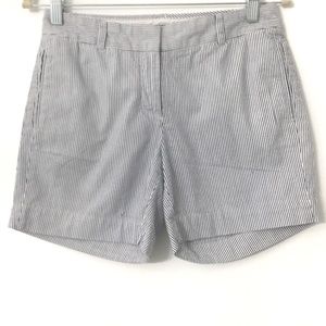 J. Crew City Fit Midi Seersucker Chino Shorts Sz 6